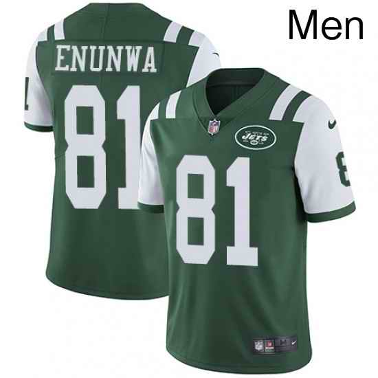 Mens Nike New York Jets 81 Quincy Enunwa Green Team Color Vapor Untouchable Limited Player NFL Jersey